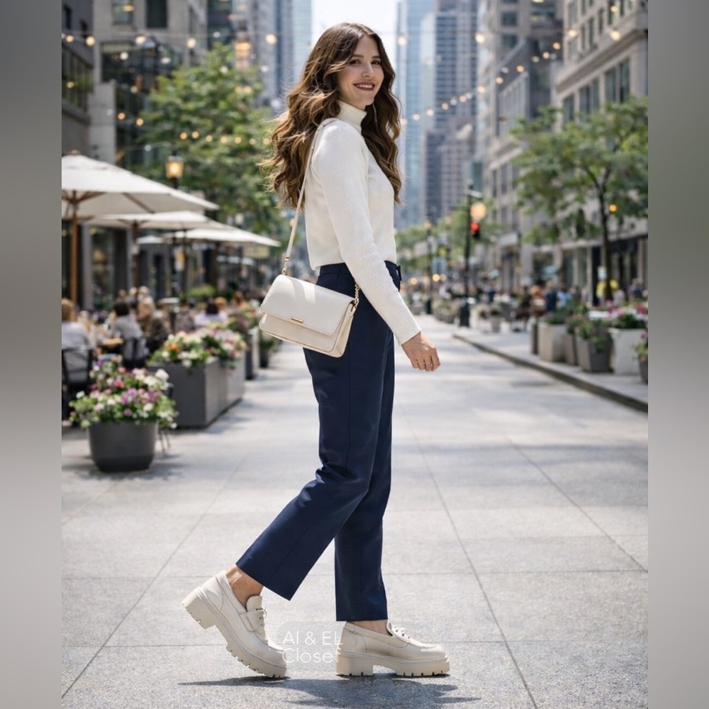 Beautiisoles by Robyn Shreiber Freddie Loafers Size 12 Off White Leather NWB - Picture 3 of 12